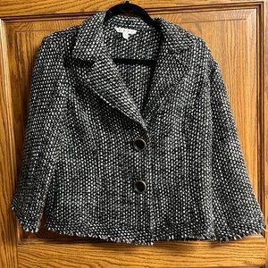 Black and white ladies medium Cabi M professional tweed blazer
